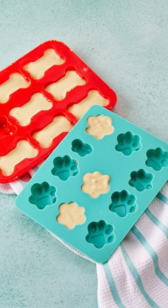Frozen Peanut Butter Banana Dog Treats