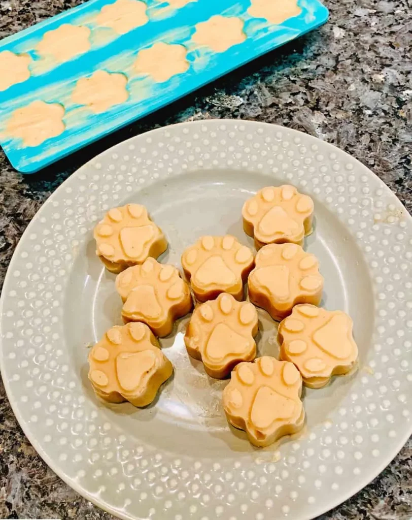 Frozen Peanut Butter Banana Dog Treats